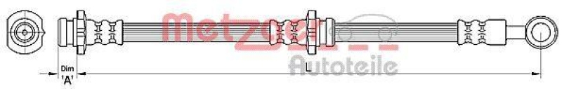METZGER Bremsschlauch 4110462