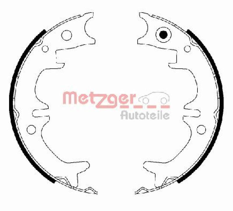 METZGER Brake Shoe Set, parking brake
