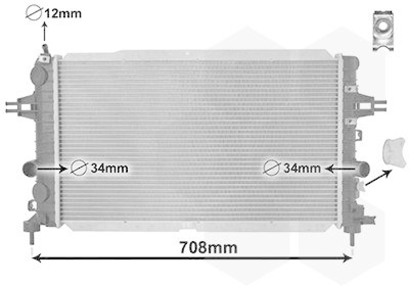 Radiator, engine cooling