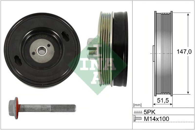 INA Belt Pulley Set, crankshaft