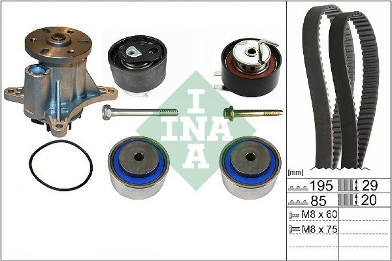 INA Water Pump & Timing Belt Kit