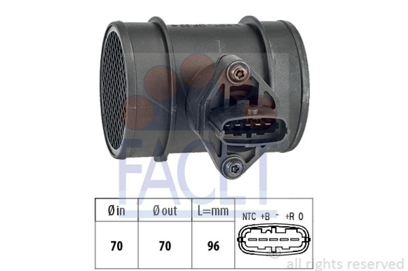 FACET Air Mass Sensor Made in Italy - OE Equivalent