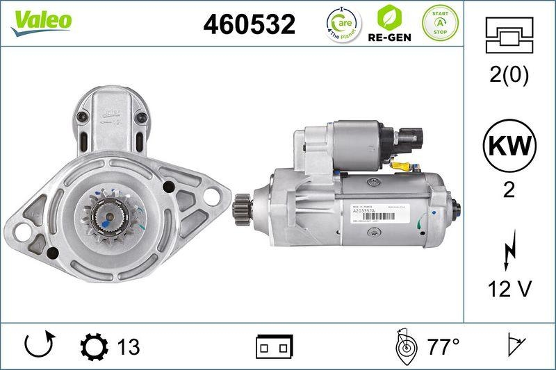 VALEO Starter VALEO RE-GEN STOP&START - AT 460532