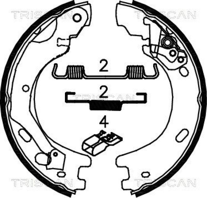TRISCAN Brake Shoe Set, parking brake
