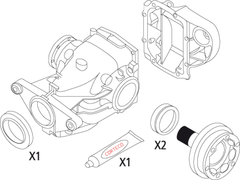 CORTECO Dichtungssatz, Differential