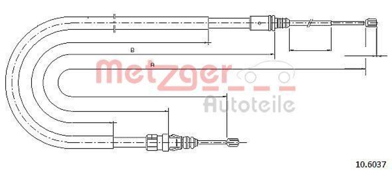 METZGER Cable Pull, parking brake
