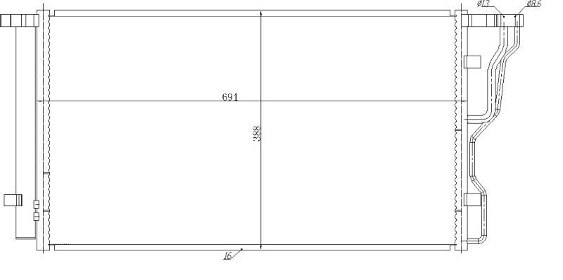 NRF Kondensator, Klimaanlage EASY FIT 350486
