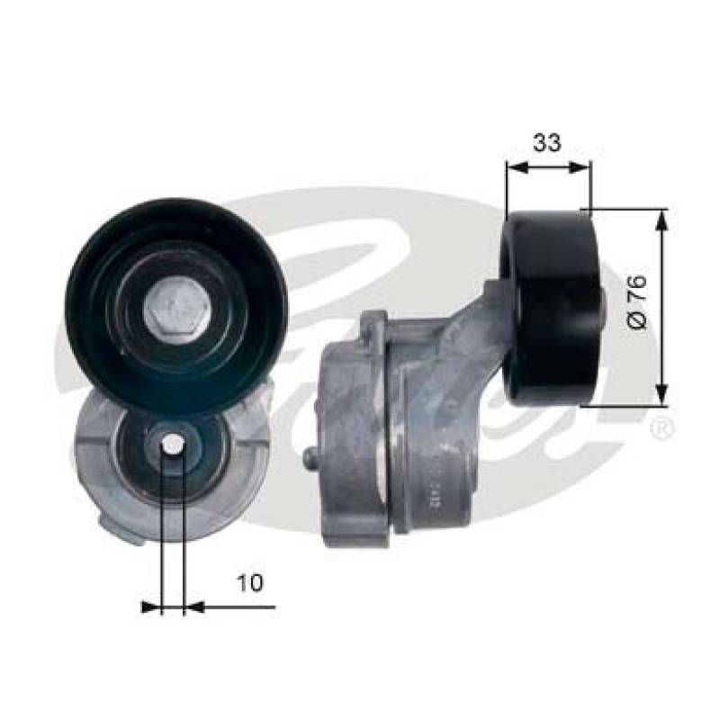 GATES Spannrolle, Keilrippenriemen DriveAlign&reg;