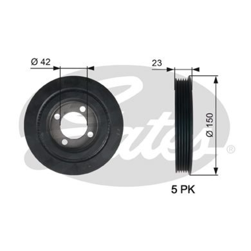 GATES Belt Pulley, crankshaft DriveAlign®