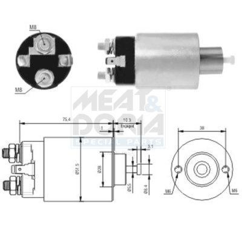 MEAT & DORIA Solenoid Switch, starter