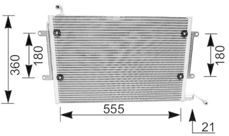 MAHLE Condenser, air conditioning BEHR