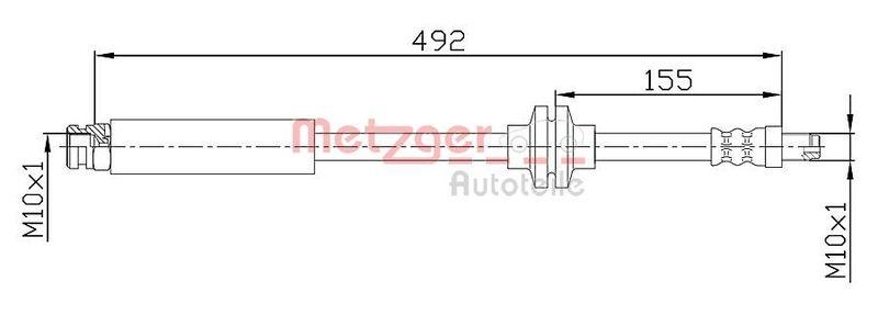 METZGER Bremsschlauch 4110476