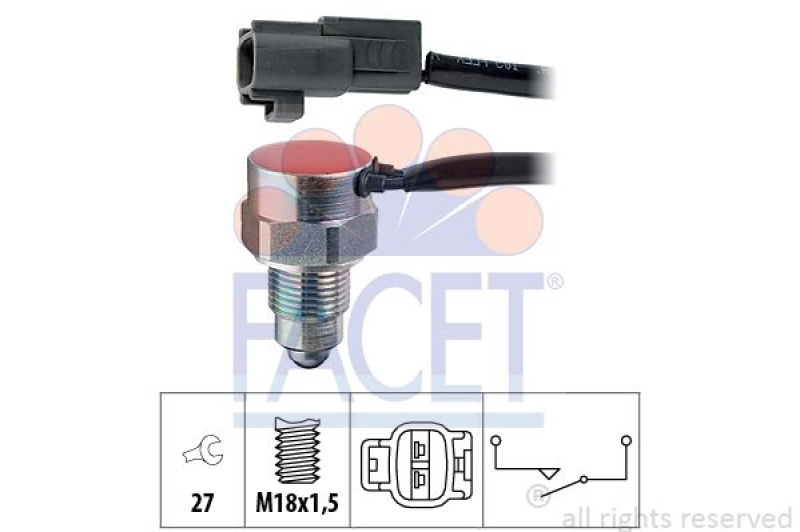 FACET Switch, reverse light Made in Italy - OE Equivalent