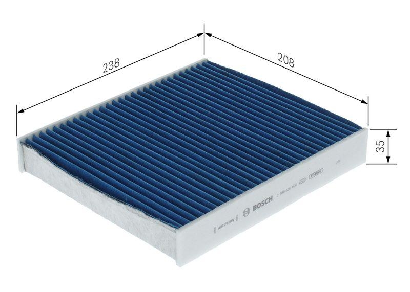 BOSCH Filter, Innenraumluft FILTER+pro 0 986 628 606