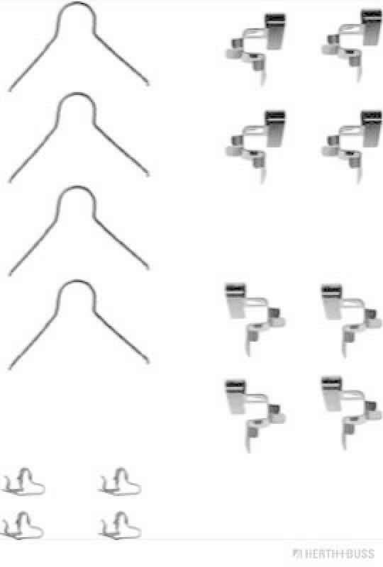 HERTH+BUSS JAKOPARTS Zubehörsatz, Scheibenbremsbelag