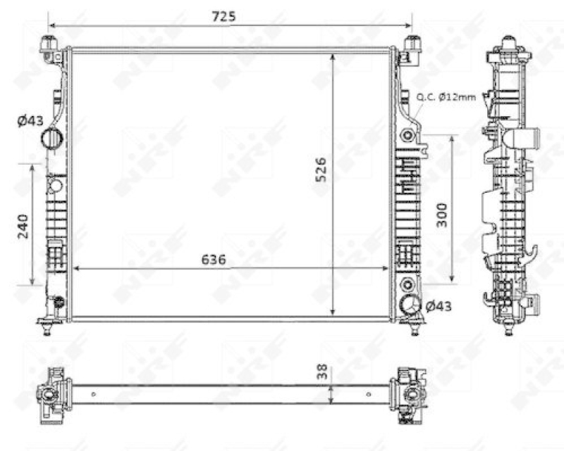 NRF Radiator, engine cooling