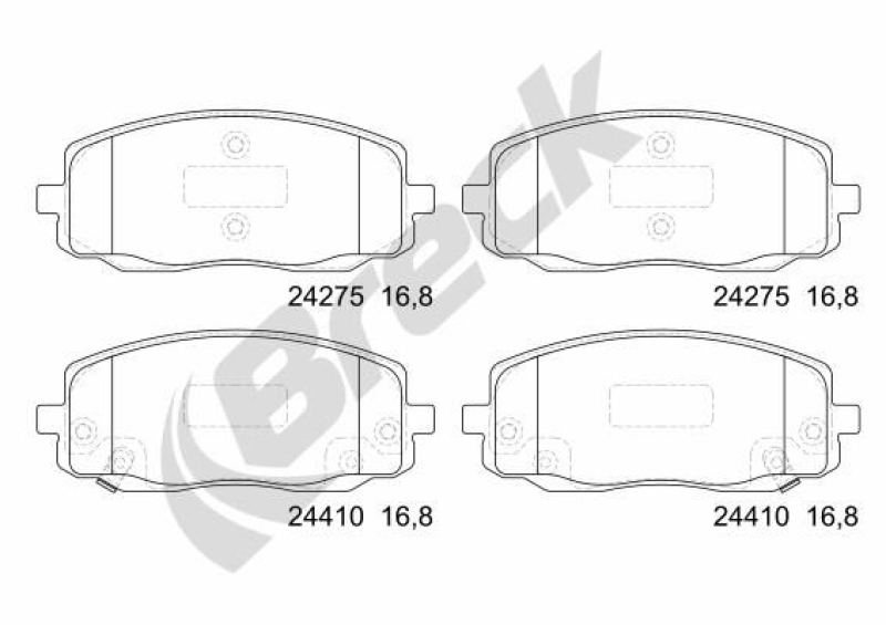 BRECK Brake Pad Set, disc brake