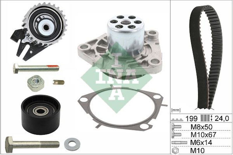 INA Water Pump & Timing Belt Set