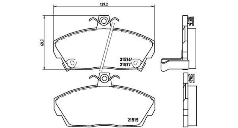 MAGNETI MARELLI Bremsbelagsatz, Scheibenbremse 363700428020