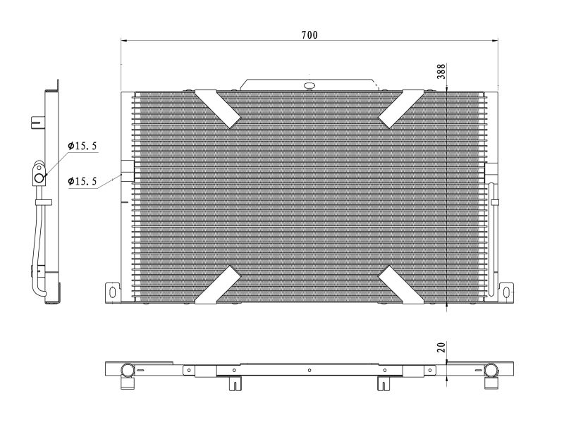 NRF Condenser, air conditioning EASY FIT