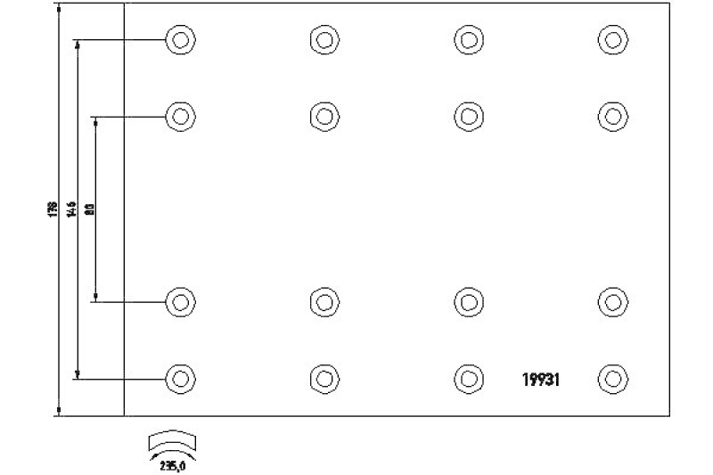 TEXTAR Brake Lining Kit, drum brake