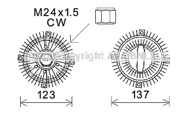 AVA QUALITY COOLING Clutch, radiator fan