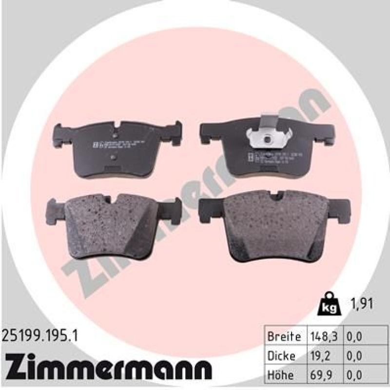 Zimmermann Bremsscheiben Ø330mm + Beläge vorne passend für BMW 3er F30, F80