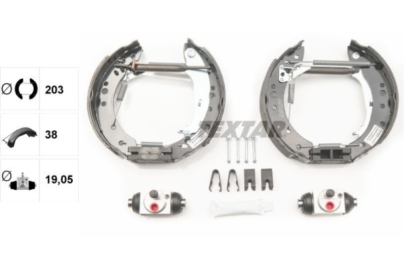 TEXTAR Brake Shoe Set Shoe Kit Pro