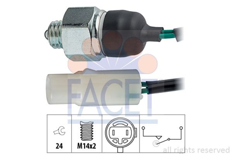 FACET Switch, reverse light Made in Italy - OE Equivalent