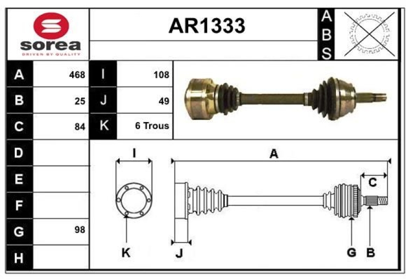 SNRA Drive Shaft