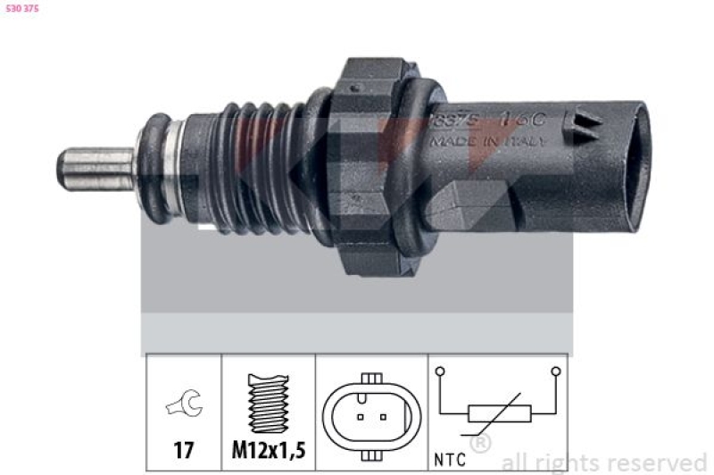 KW Sensor, Kraftstofftemperatur Made in Italy - OE Equivalent