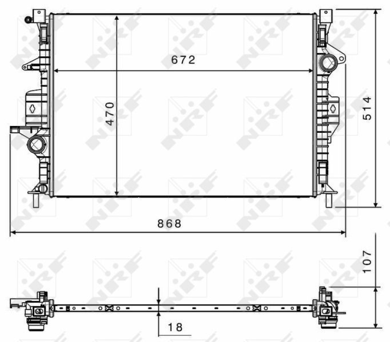 NRF Radiator, engine cooling