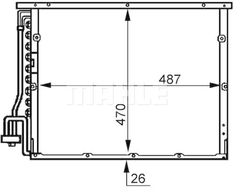 MAHLE Condenser, air conditioning BEHR