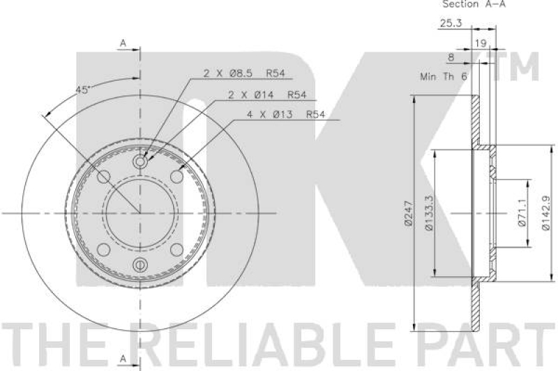 2x NK Bremsscheibe