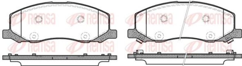 REMSA Brake Pad Set, disc brake