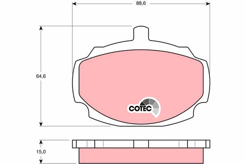 TRW Brake Pad Set, disc brake COTEC