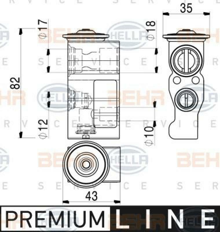 HELLA Expansion Valve, air conditioning BEHR HELLA SERVICE *** PREMIUM LINE ***
