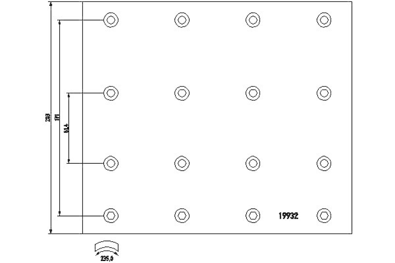 TEXTAR Brake Lining Kit, drum brake