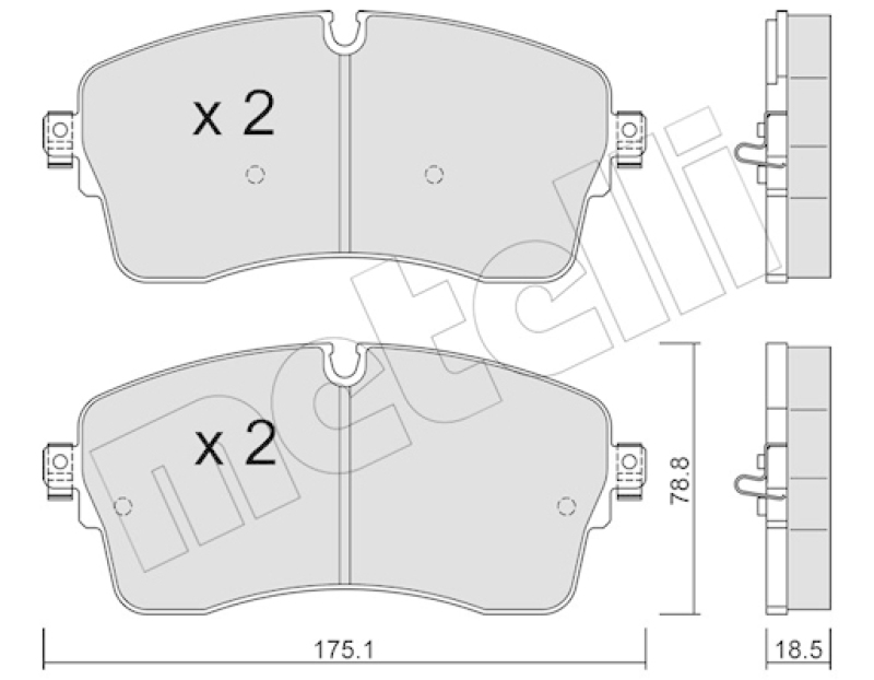 METELLI Brake Pad Set, disc brake