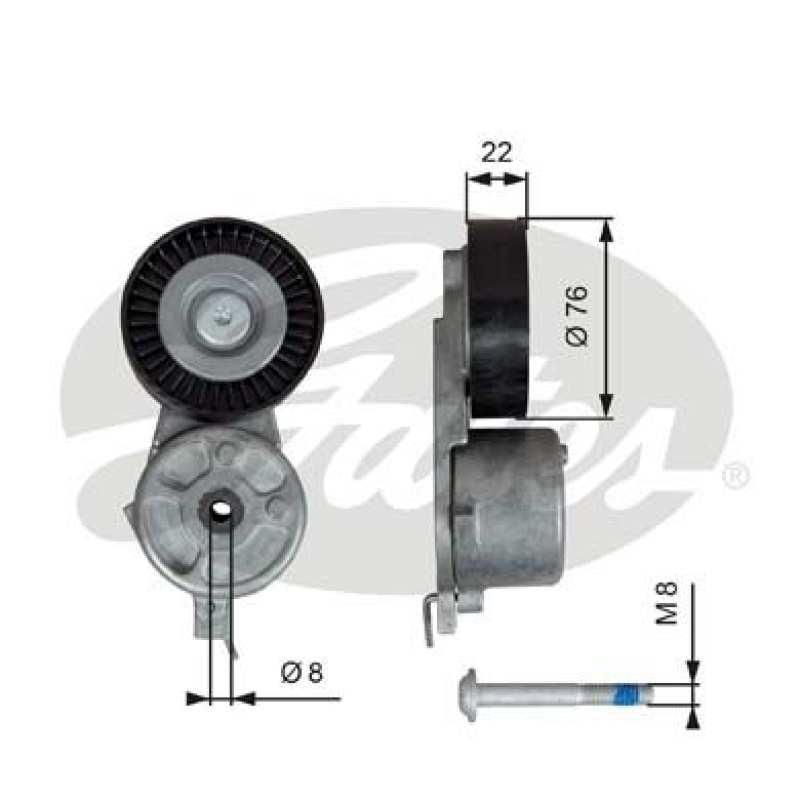 GATES Riemenspanner, Keilrippenriemen DriveAlign®