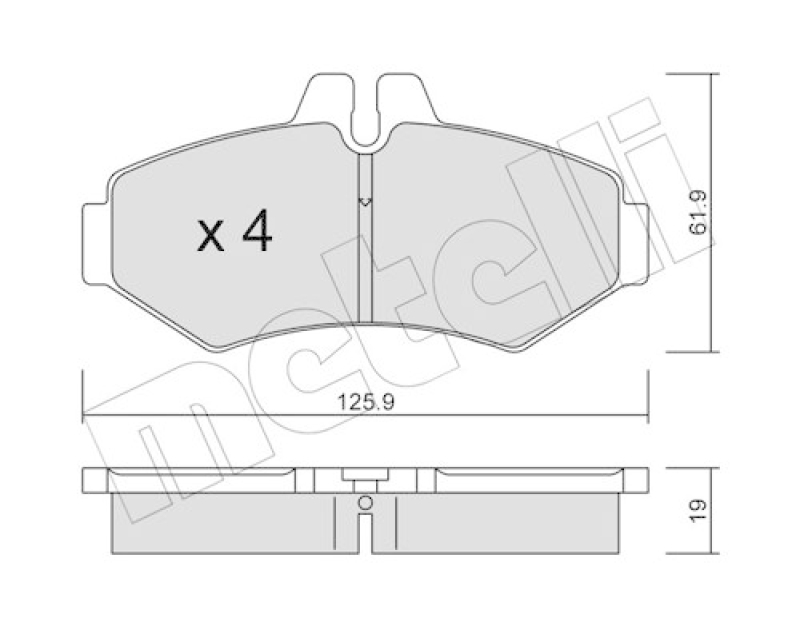 METELLI Bremsbelagsatz, Scheibenbremse 22-0572-0