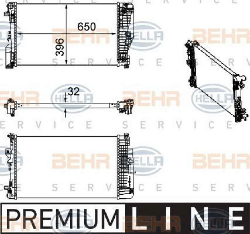 HELLA Radiator, engine cooling BEHR HELLA SERVICE *** PREMIUM LINE ***