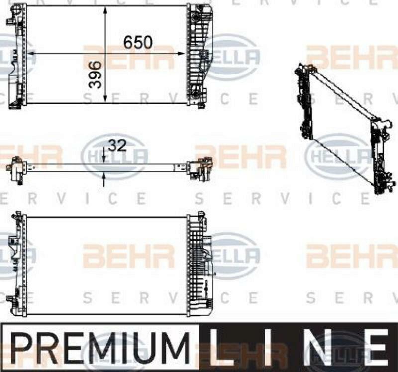 HELLA Kühler, Motorkühlung BEHR HELLA SERVICE *** PREMIUM LINE ***