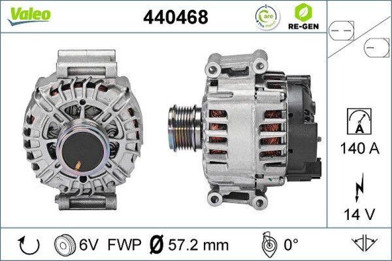VALEO Alternator REMANUFACTURED PREMIUM