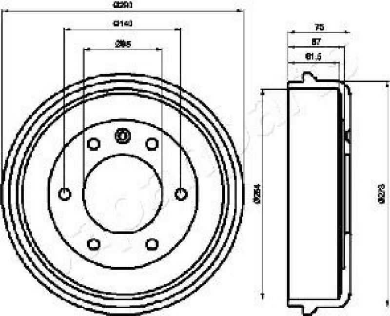 2x JAPANPARTS Bremstrommel TA-0410