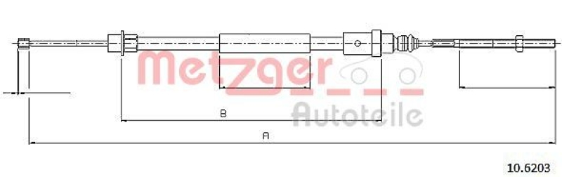METZGER Seilzug, Feststellbremse 106203