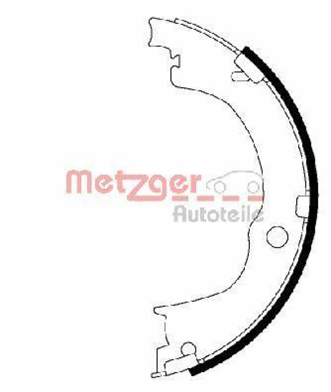 METZGER Brake Shoe Set, parking brake