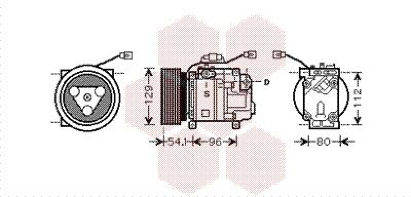 VAN WEZEL Kompressor, Klimaanlage 2700K233