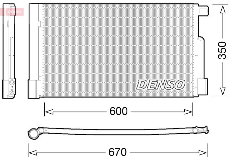 DENSO Kondensator, Klimaanlage DCN01004