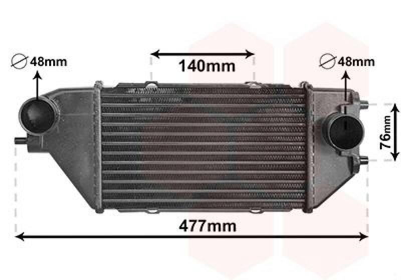 VAN WEZEL Intercooler, charger